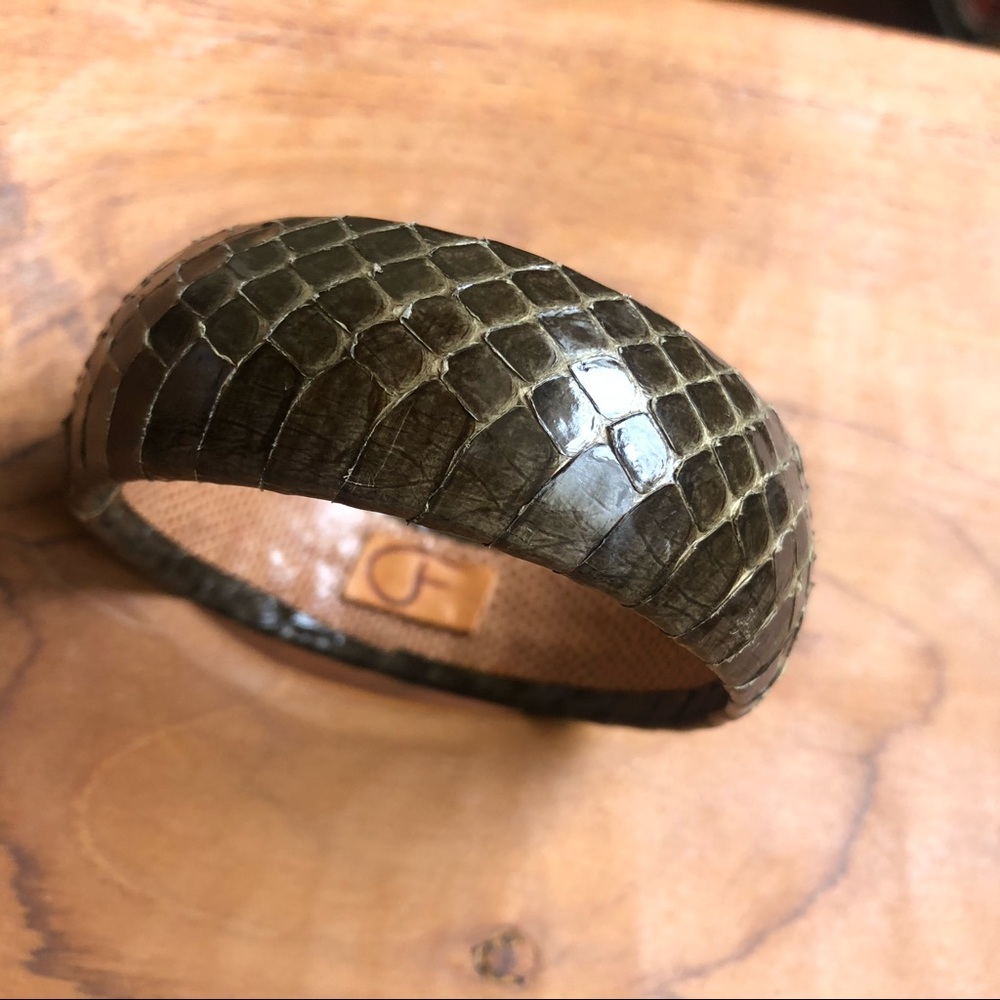 Snakeskin and Leather Bracelet